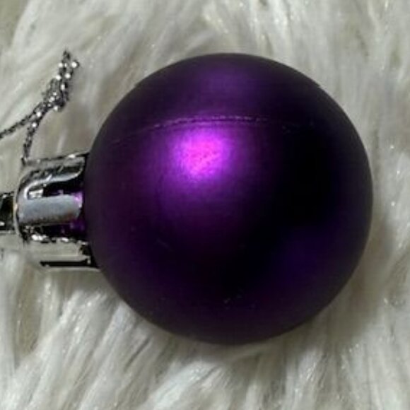 47pc Blue Purple Teal Magenta Matte & Sparkle Break Resistant Ornament Set - Picture 9 of 12